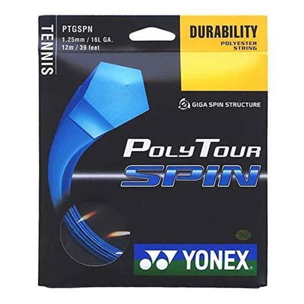 Yonex Poly Tour Spin 1.20 / 200M Tenis Kordajı - Kobalt Mavi - Image 1