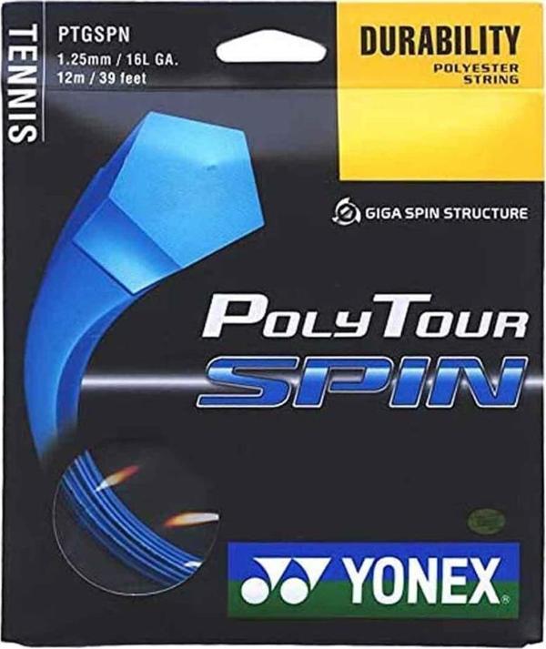 Yonex Poly Tour Spin 1.20 / 200M Tenis Kordajı - Kobalt Mavi - Image 1