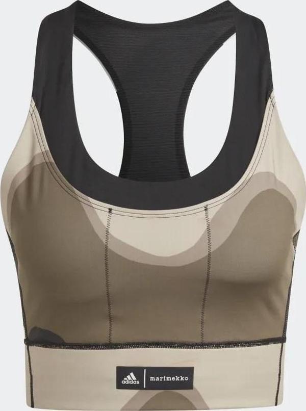 Adidas HR8171 X Marimekko Running Pocket Spor Bra Siyah - Image 1