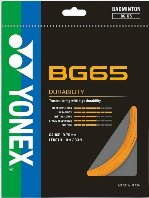 Yonex Bg 65 Badminton Kordajı 0.70 mm / 10m - Turuncu - Image 1
