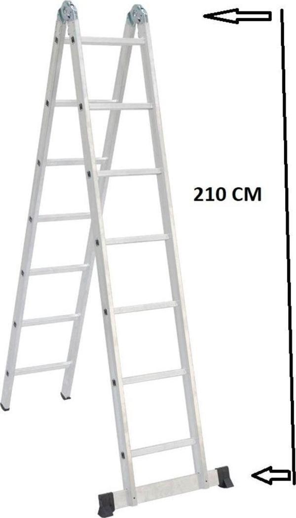 Beykon Madeni Eşya 8+8 Basamaklı Alüminyum Çok Amaçlı Merdiven - Image 1
