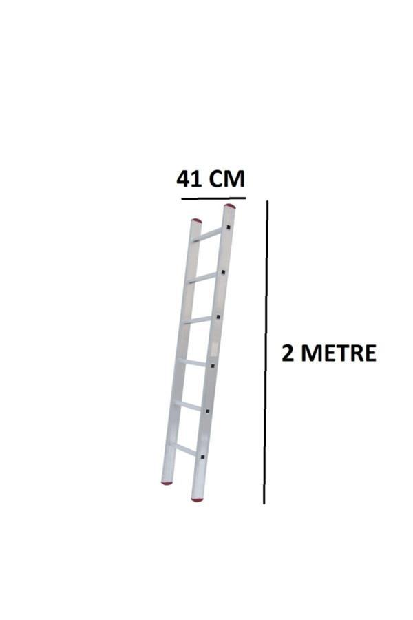 Beykon Madeni Eşya Tek Parça Endüstriyel 2 Metre Alüminyum Merdiven - Image 1