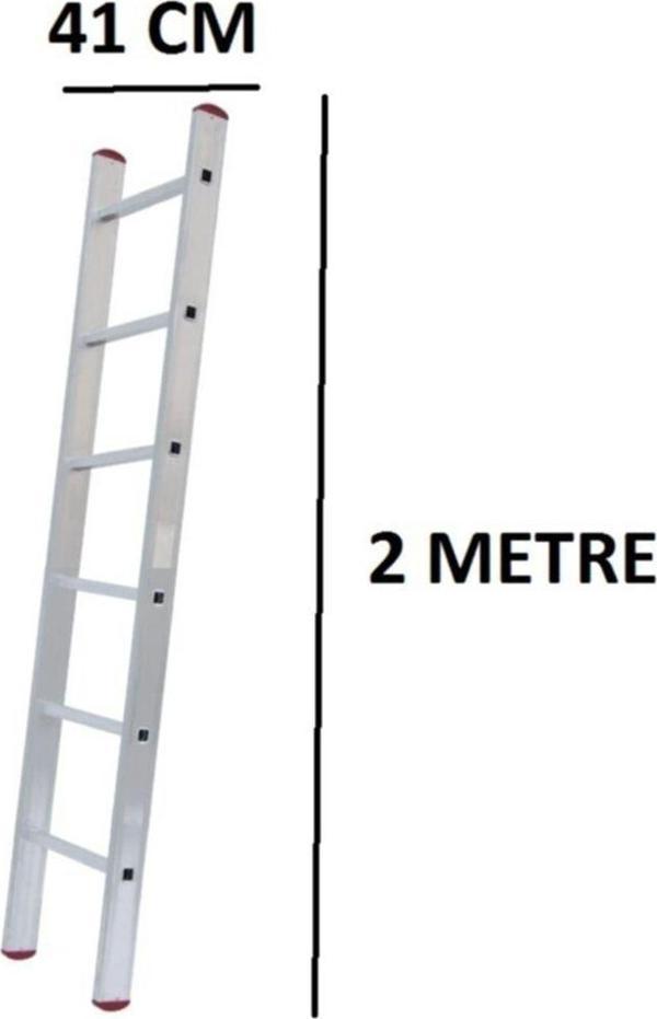 Beykon Madeni Eşya Tek Parça Endüstriyel 2 Metre Alüminyum Merdiven - Image 1