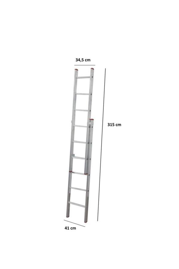 Beykon 2+2 Toplam 4 Metre Endüstriyel Alüminyum Sürgülü (Ptt) Merdiveni - Image 1