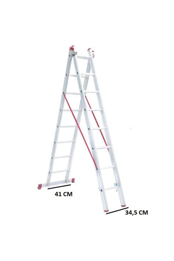 Beykon Madeni Eşya A Tipi 2X2 Toplam 4 Metre Sürgülü Endüstriyel Ptt Merdiveni - Image 1