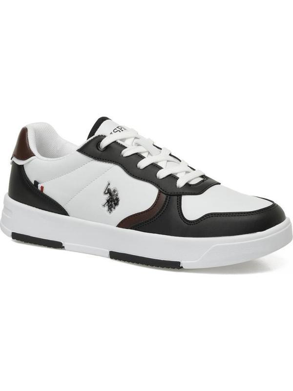 U.S.POLO ASSN ANDREI 5PR BEYAZ BORDO CASUAL ANATOMİK SPOR AYAKKABISI - Image 1