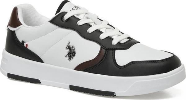 U.S.POLO ASSN ANDREI 5PR BEYAZ BORDO CASUAL ANATOMİK SPOR AYAKKABISI - Image 1