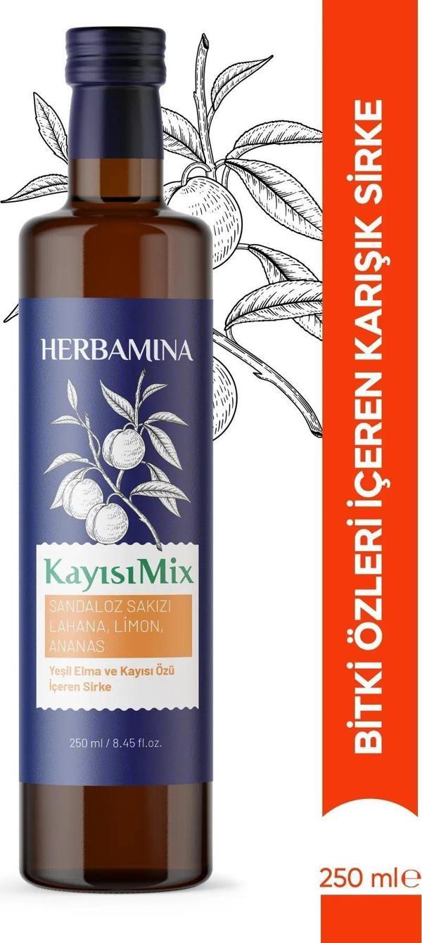 Herbamina Kayısı Mix Sirke 250ml - Image 1