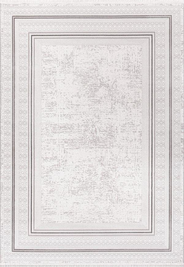 Pastel Halı Zena 404A Krem Gri Serisi Akrilik Salon Oturma Yatak Odası Halısı - Image 1