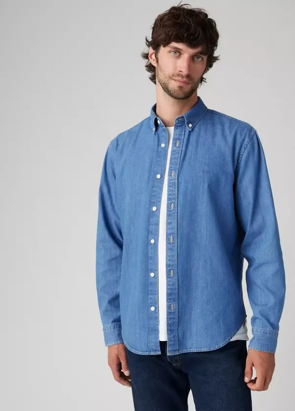 Levi's  Erkek Authentic Button-Down Mavi Gömlek - A7210-0025 - Image 1