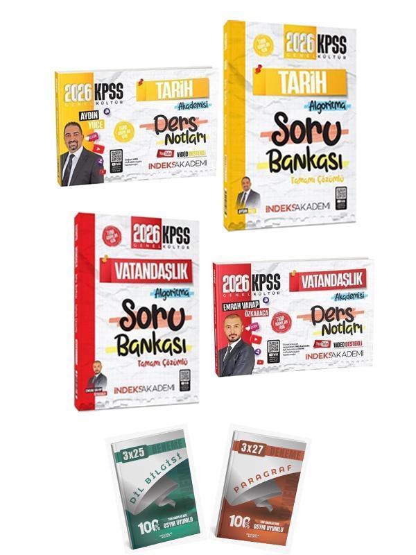 Anla Kazan + İndeks 2026 Tarih + Vatandaşlık Video Ders Notları + Soru + Anka Deneme 6 lı Set - İndeks Akademi Yayıncılık - Image 1