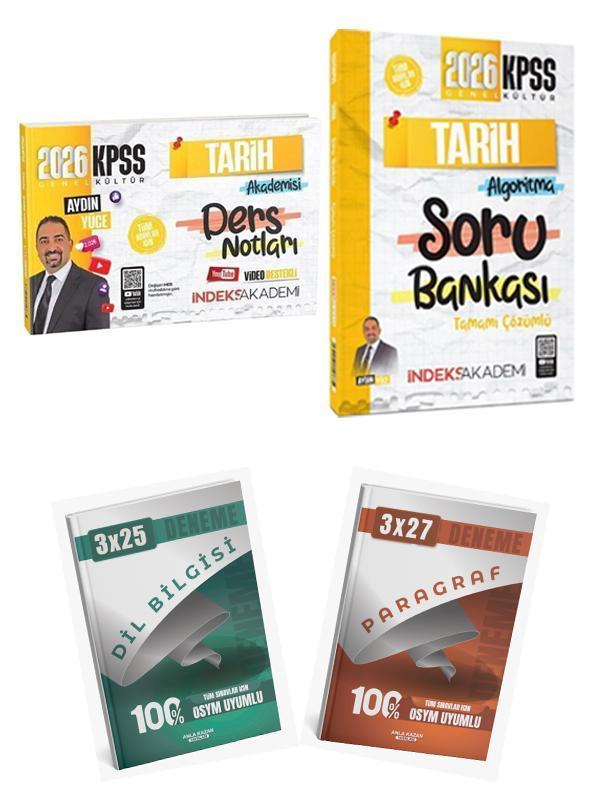 Anla Kazan + İndeks 2026 KPSS Tarih Video Ders Notu + Soru Bankası + Anla Kazan Deneme 4 lü Set - İndeks Akademi Yayıncılık - Image 1