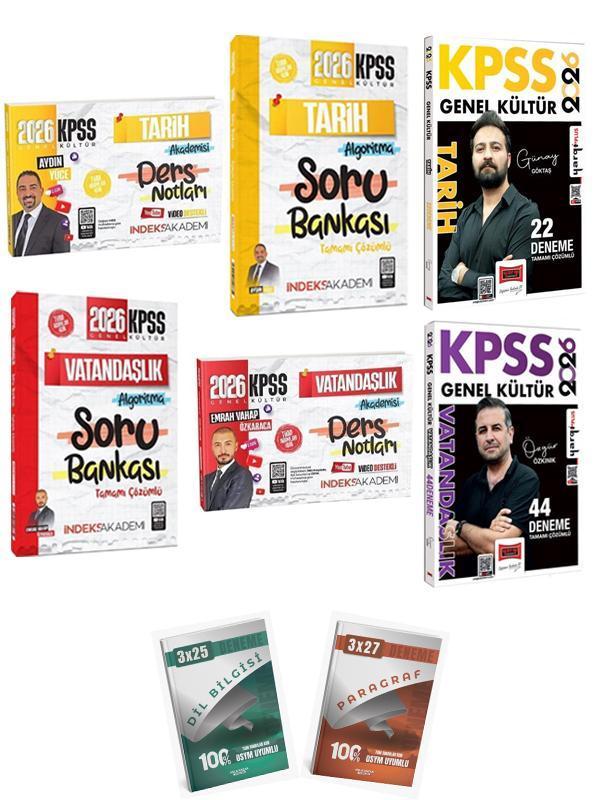 Anla Kazan 2026 KPSS Tarih ve Vatandaşlık İndeks Video Ders Notu + Soru + Yargı Deneme 8 li Set - İndeks Akademi Yayıncılık - Image 1