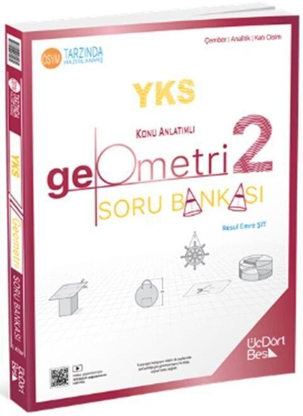 ÜçDörtBeş Yayınları TYT AYT Geometri Soru Bankası 2. Kitap - Üç Dört Beş Yayınları - Image 1