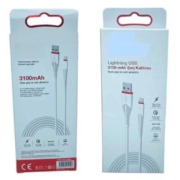 (İphone) 3.1A Hızlı Şarj Veri Aktarımı Veltex (Penceresiz) VTX400 - Image 1