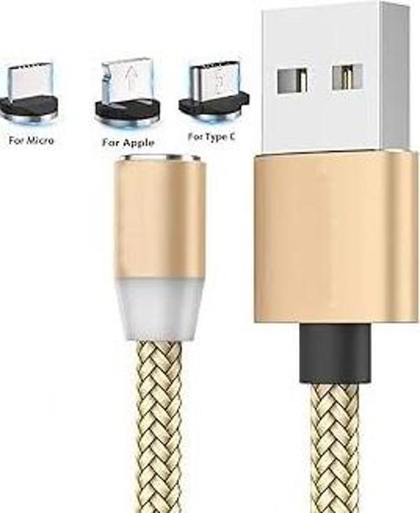 X-Cable 3'ü 1 arada Metal Manyetik Kablo 360 - Image 1
