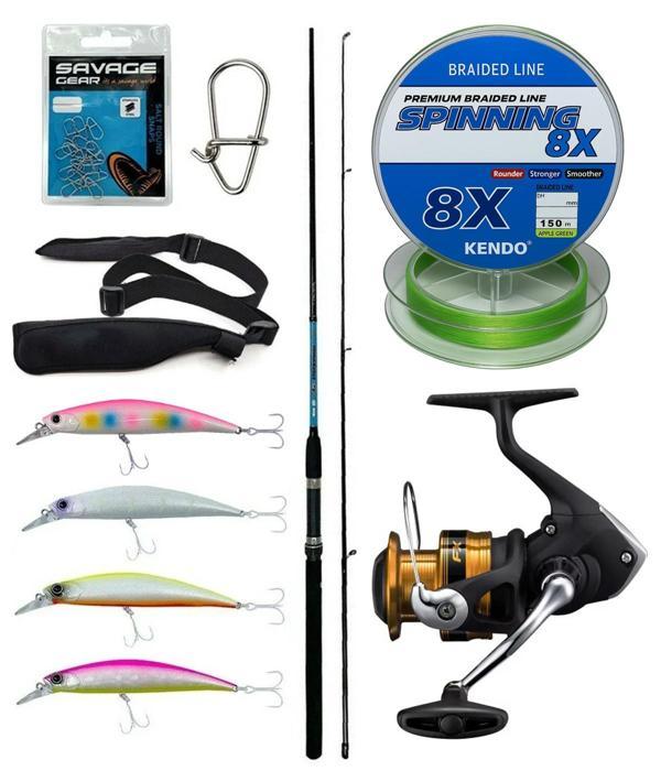 Yek Outdoor Spin Olta Seti Okuma G-Power Spin 8' 240cm 15-40 gr 2 Parça Spin Kamışı&Shimano Makina FX 4000 FC - Image 1