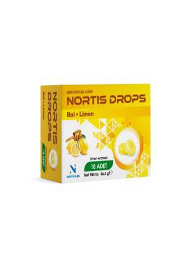 Nortis İlaç Drops Bal + Limon Aromalı Pastil - Image 1
