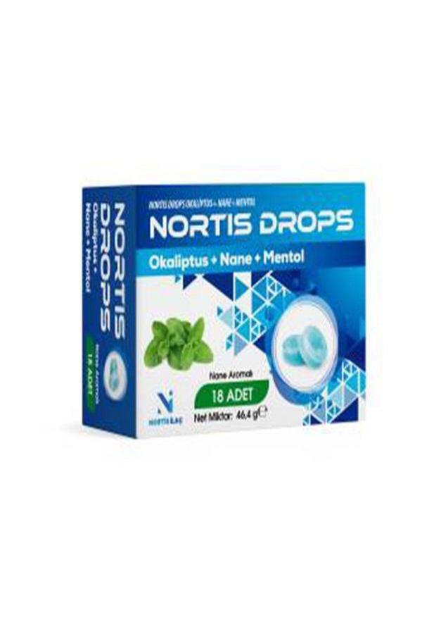 Nortis İlaç Drops Okaliptus + Nane + Mentol Aromalı Pastil - Image 1