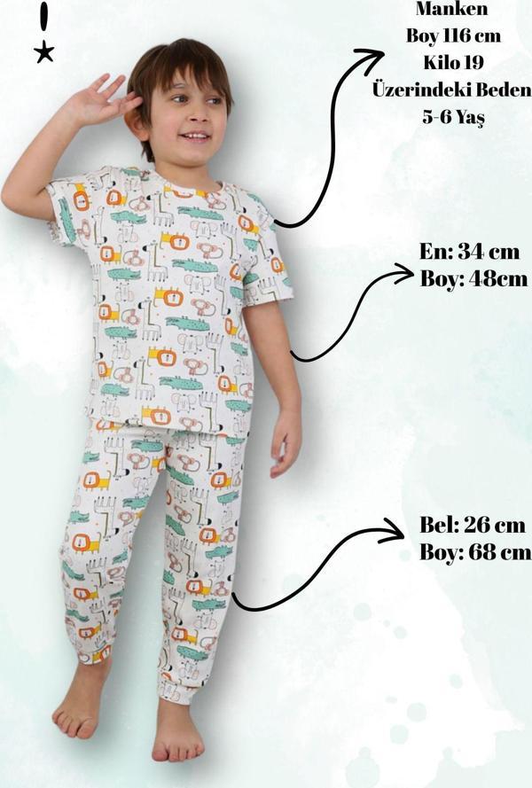 Beniizle Baskılı Erkek Çocuk Yazlık Pijama Takımı - Image 1