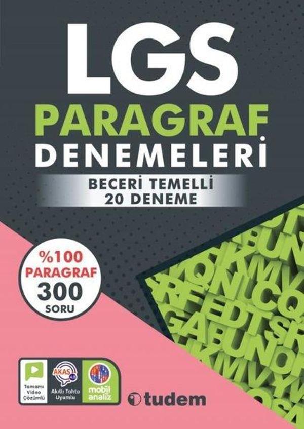 LGS Paragraf Denemeleri - Tudem Yayınları - Ders Kitapları - Image 1