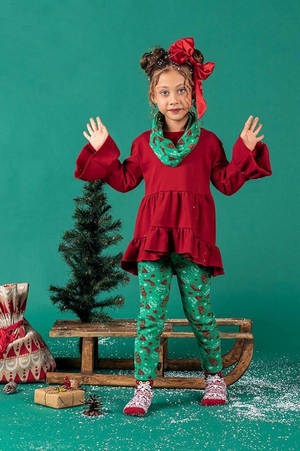 Beniizle Fularlı Kız Noel Takım - Image 1