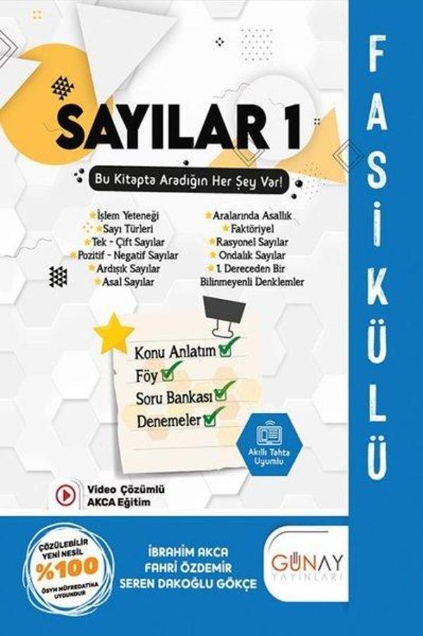 TYT Sayılar 1 Fasikülü - Günay Yayıncılık - Image 1