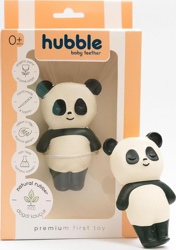Hubble Bebek Diş Kaşıyıcı Ve Oyuncak - Panda Şekilli Dişlik (%100 Doğal Kauçuk) - Image 1