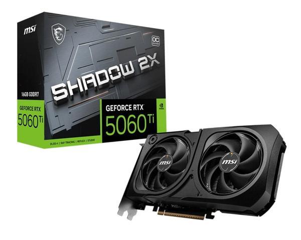 MSI GeForce RTX 5060TI 16GB Shadow 2X OC PLUS GDDR7 128Bit DX12 Gaming (Oyuncu) Ekran Kartı - Image 1