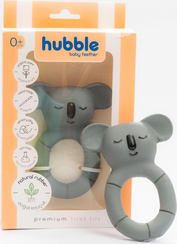 Hubble Bebek Diş Kaşıyıcı Ve Oyuncak - Koala Halkalı Şekilli Dişlik (%100 Doğal Kauçuk) - Image 1