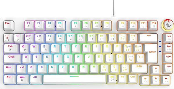 Rampage ENIGMA 75 Beyaz Türkçe Q Red Switch Mekanik Kompakt Gaming (Oyuncu) Klavye - 40180 - Image 1