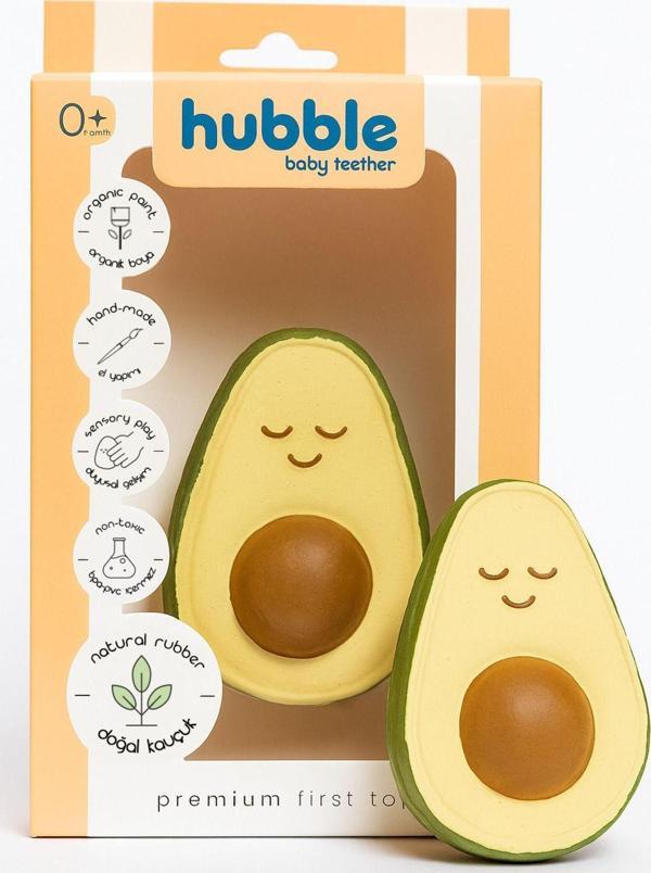 Hubble Bebek Diş Kaşıyıcı Ve Oyuncak - Avakado Şekilli Dişlik (%100 Doğal Kauçuk) - Image 1