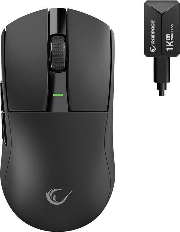 Rampage ZENITH BT+Wired+2.4G Siyah Kablosuz PAW3395 NORDIC 52833 MCU Gaming Oyuncu Mouse 41653 - Image 1