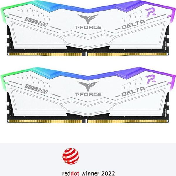 Team T-Force DELTA RGB 32 GB (2x16GB) 7600 MHz DDR5 CL36 Beyaz Gaming Ram (FF4D532G7600HC36DDC01) - Image 1