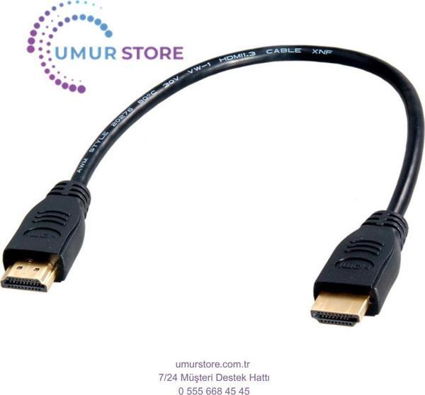 HDMI To HDMI 30CM Kısa HDMI Kablo Altın Uçlu Full Hd 3D LCD LED Ps3 Uydu Receiver - Image 1