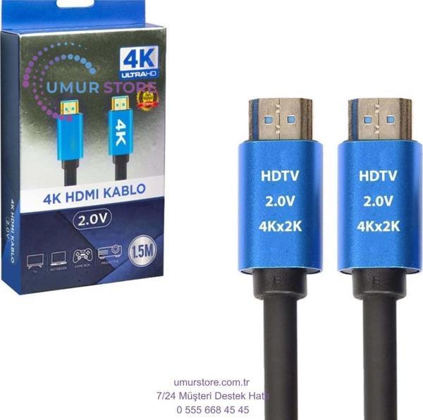HDMI Kablo Gold 2.0V 2K 4K HDTV 1.5 mt - Image 1