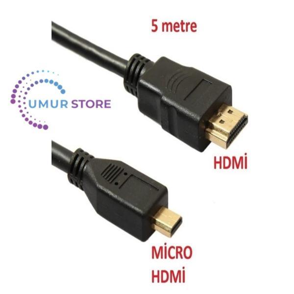 HDMI To Micro HDMI 5 Metre Kablo - Image 1
