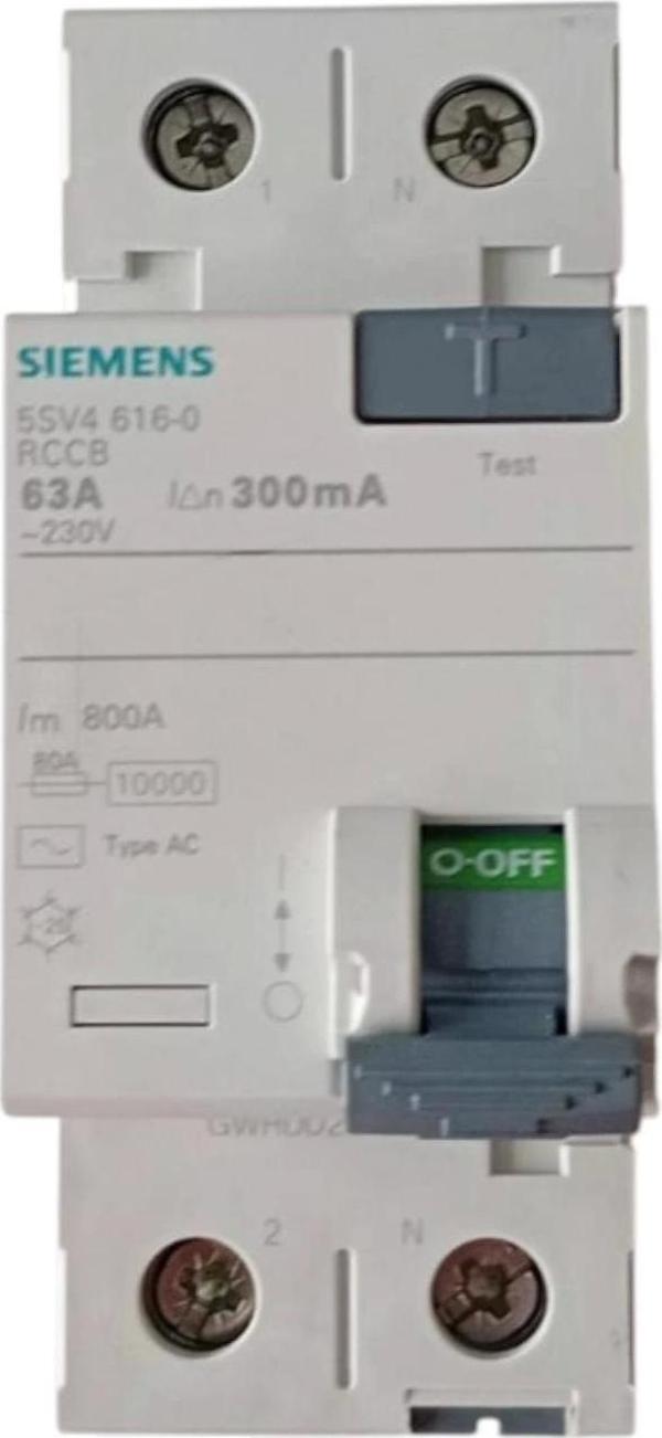 SİEMENS 1X63A 300 mA YANGIN KORUMA ROLESİ 70MM (YENİ TİP) - Image 1