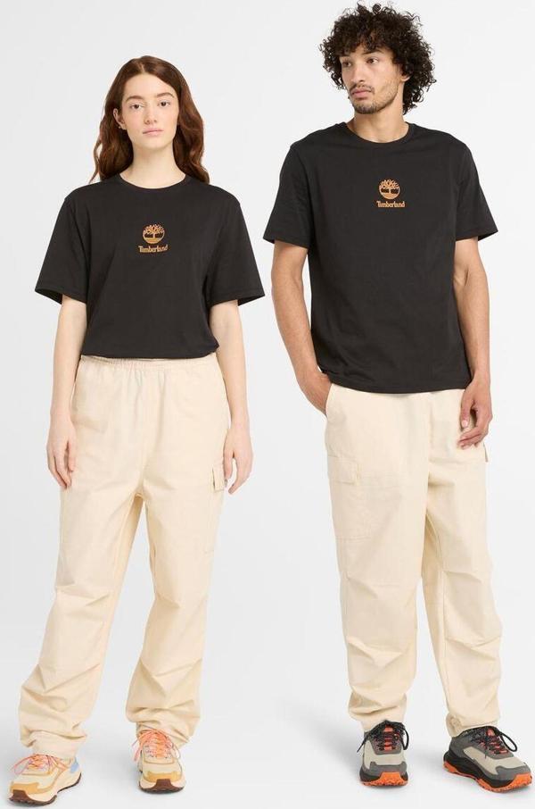 Timberland Print Stack Logo Short Sleeve Tee Erkek Tişört  TB0A6WWT0011 - Image 1