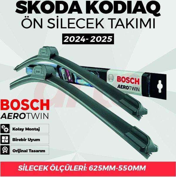 Skoda Kodiaq (2024–2026) Uyumlu | Bosch Aerotwin Ön Silecek Takımı | 2'li Set | - Image 1