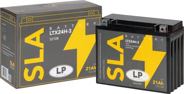 SLA AKÜ MB LTX24H-3 21 A KG: 6,6 L:205 W:85 H:162 CCA: 350 YAMAHA XV VIRAGO 1100cc 1990-1998 - Image 1