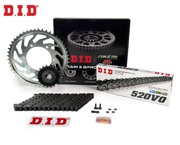 ZİNCİR DİŞLİ SETİ HUSQVARNA SUPERMOTO ABS 701 cc ZİNCİR: DID-520 ORING-118 ÖN-ARKA DİŞLİ: JT 15T-42T 2016-2024 - Image 1