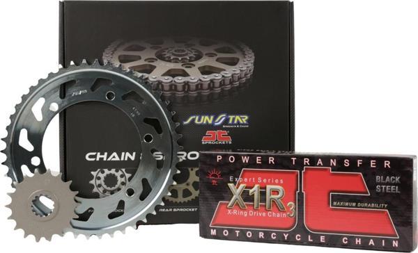 ZİNCİR DİŞLİ SETİ KAWASAKI Z 900 RS 900cc ZİNCİR: JT-525X1R3 Çelik-114 ÖN-ARKA DİŞLİ: SUNSTAR 15T-44T 2023-2024 - Image 1