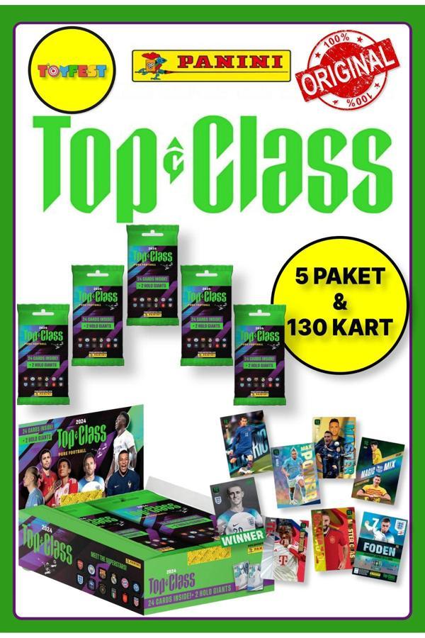 Panini Fifa Top Class 2024 Fat Pack Futbolcu Kartları +5 Paket (120 Adet Kart + 10 Holo Giants Kart) - Image 1