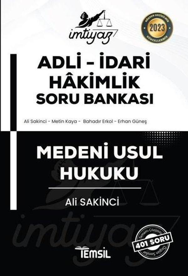 İmtiyaz - Adli - İdari Hakimlik Soru Bankası - Medeni Usul Hukuku - Temsil Kitap - Image 1