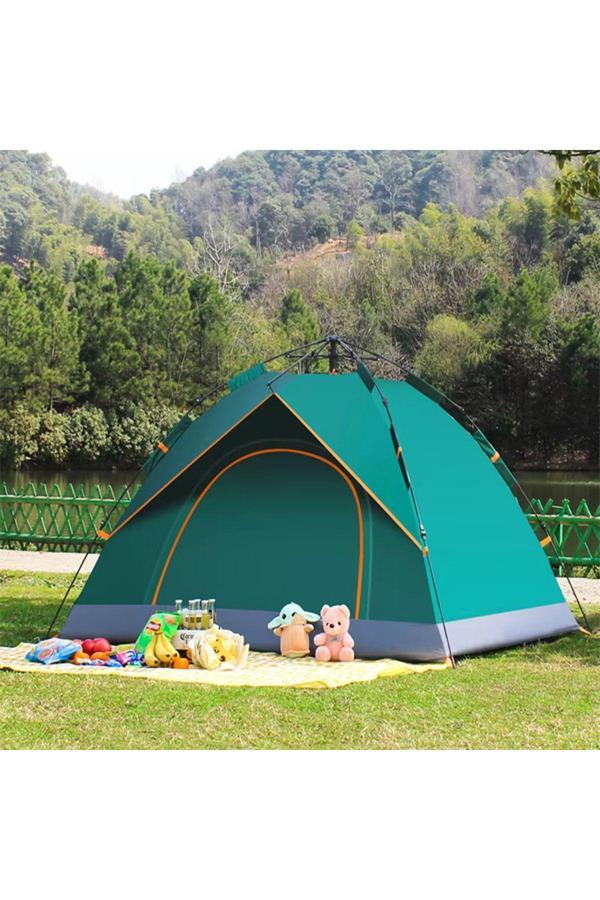 Mubx Çift Kapılı Otomatik Kurulum Kamp Çadırı 3 Kişilik Kolay Kurulum Piknik Plaj Çadır 200X150X125Cm - Image 1