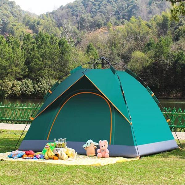 Mubx Çift Kapılı Otomatik Kurulum Kamp Çadırı 3 Kişilik Kolay Kurulum Piknik Plaj Çadır 200X150X125Cm - Image 1