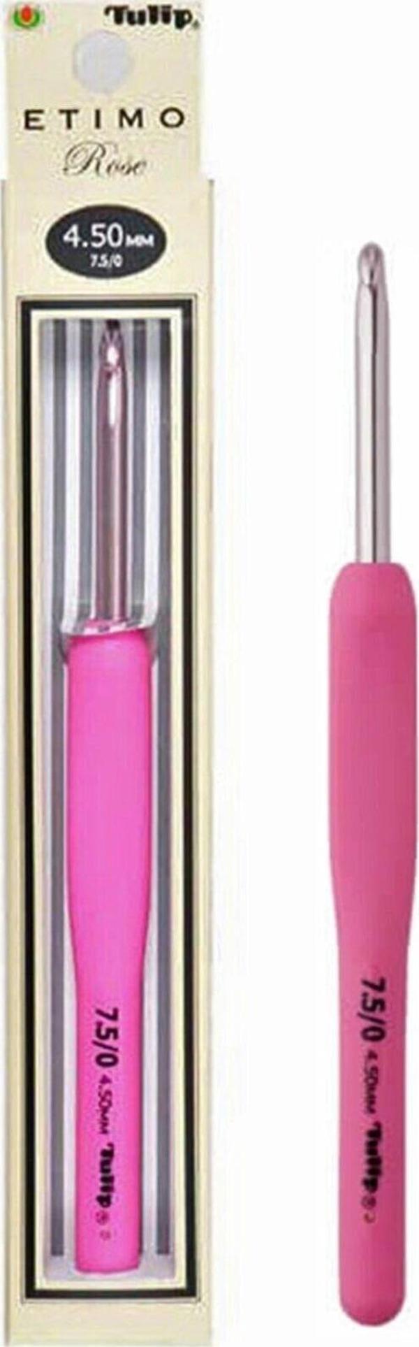  Etimo Rose Pembe Yumuşak Saplı Yün Tığ No: 4,5 Mm - Image 1