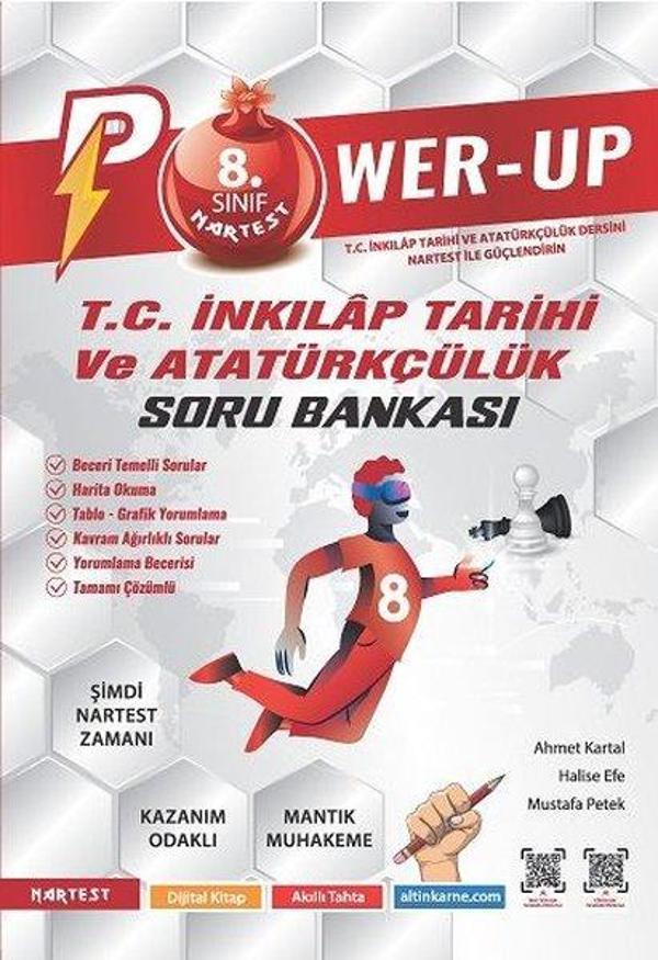 8. Sınıf Power-Up T.C. İnkilap Tarihi Ve Atatürkçülük Soru Bankası - Nartest Yayınevi - Image 1