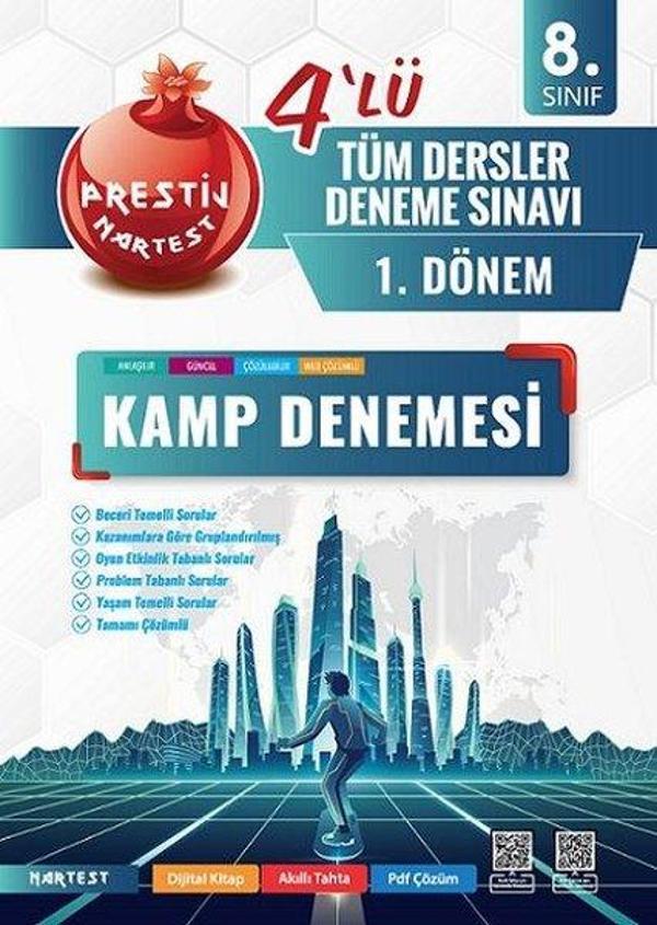 8. Sınıf 1. Dönem Tüm Dersler 4’Lü Kamp Denemesi - Nartest Yayınevi - Image 1